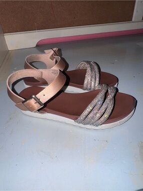 Sparkle Strap kids Sandals in Rose Gold